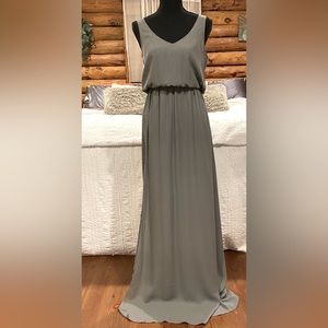 NWT Kendall Maxi, Show Me Your MuMu Dress, Soft Charcoal Crisp XS